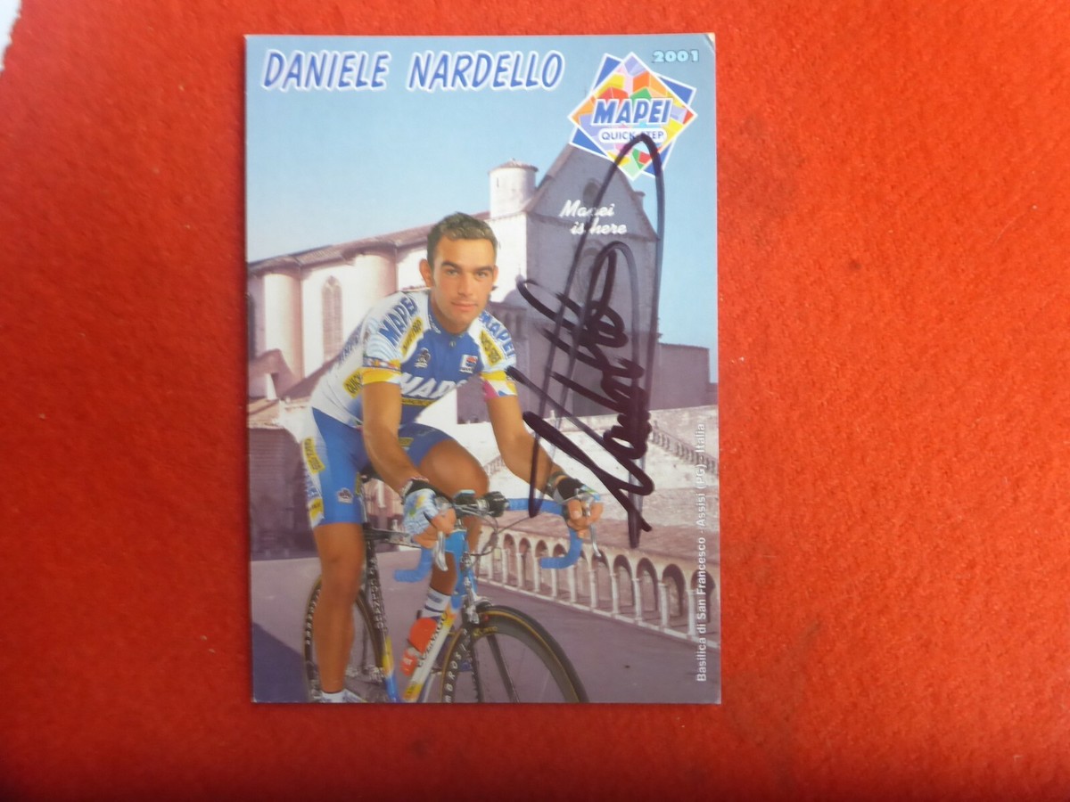 DANIELE NARDELLO hand SIGNED CYCLING MAPEI 2001 fan card