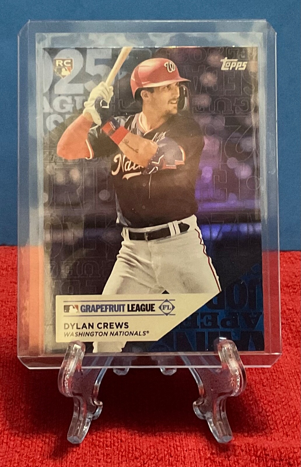 2025 Topps Series 1 - Training Grounds Blue Foil #TG-20 Dylan Crews /150 (RC)