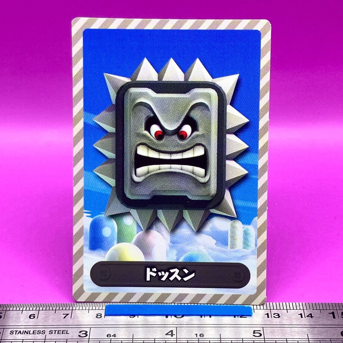 Thwomp Super Mario Bros Trading Card Nintendo Top TCG Japanese