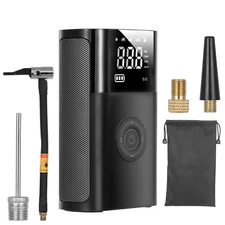 TOMSHOO Multi-Functional Car Air Pump Tire Inflator Portable Bike for Air D4H5