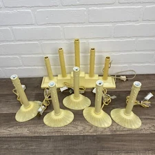 Lot of 6 pc. Vintage Light Candolier Drip Candle Electric 5 Candelabra Christmas