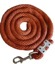 PONY Nylon Lead Rope 70 inches with steel Swivel Snap - rust