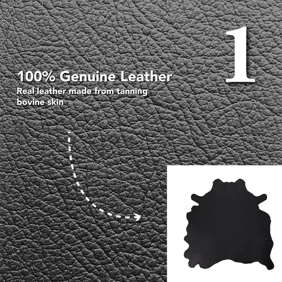Cowhides.com Mercedes Benz Black Leather Hide Sold (6.5 FT x 7.5FT) for Car Seat - Image 3 of 4