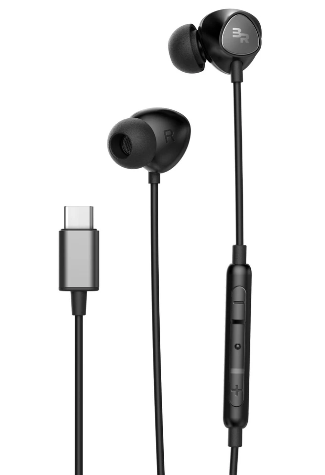 Type C Headphones In Ear Wired USB C Earphones w Microphone for iPad Pro/Samsung - Image 2 of 4