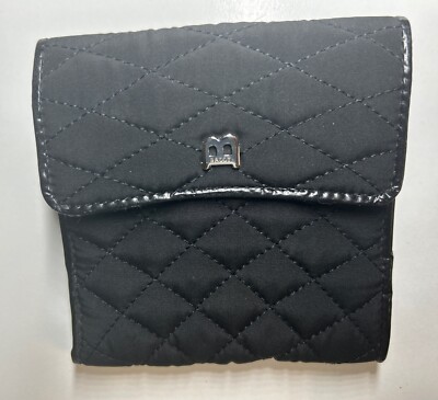 Bally Black Nylon/leather Quilted Wallet ITALY