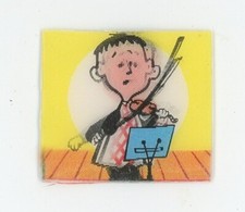 Boy Playing Violin 1960's Small VARI-VUE Motion Animation Lenticular