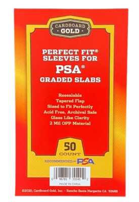 50x Perfect Fit Sleeves für PSA Graded Slabs - mit offiziellem PSA Logo