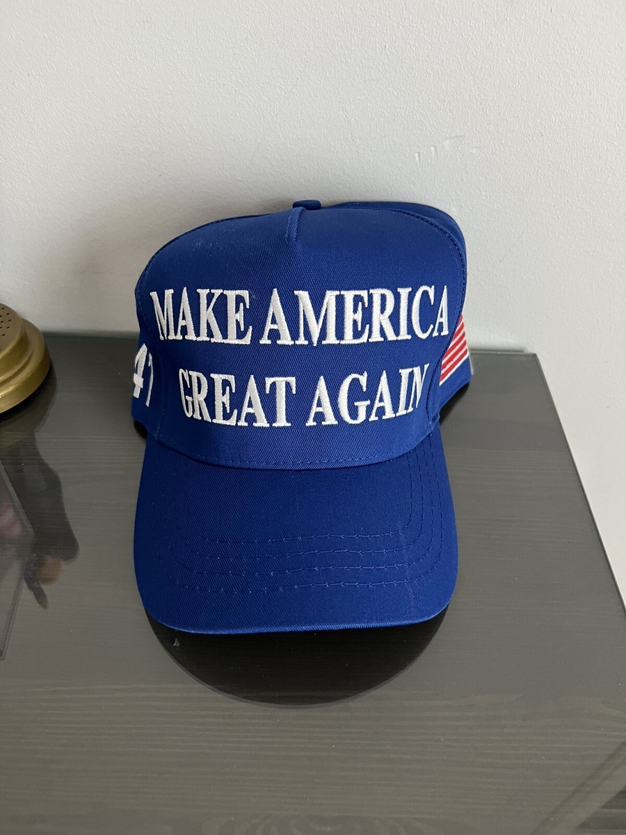 RARE Blue MAGA Cap 47 Authentic official Trump 2024 campaign gear