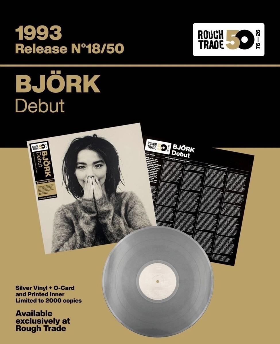 Bjork Debut Rough Trade 50th Anniversary Silver Vinyl LP /2000