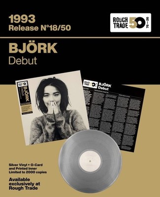 Bjork Debut Rough Trade 50th Anniversary Silver Vinyl LP /2000