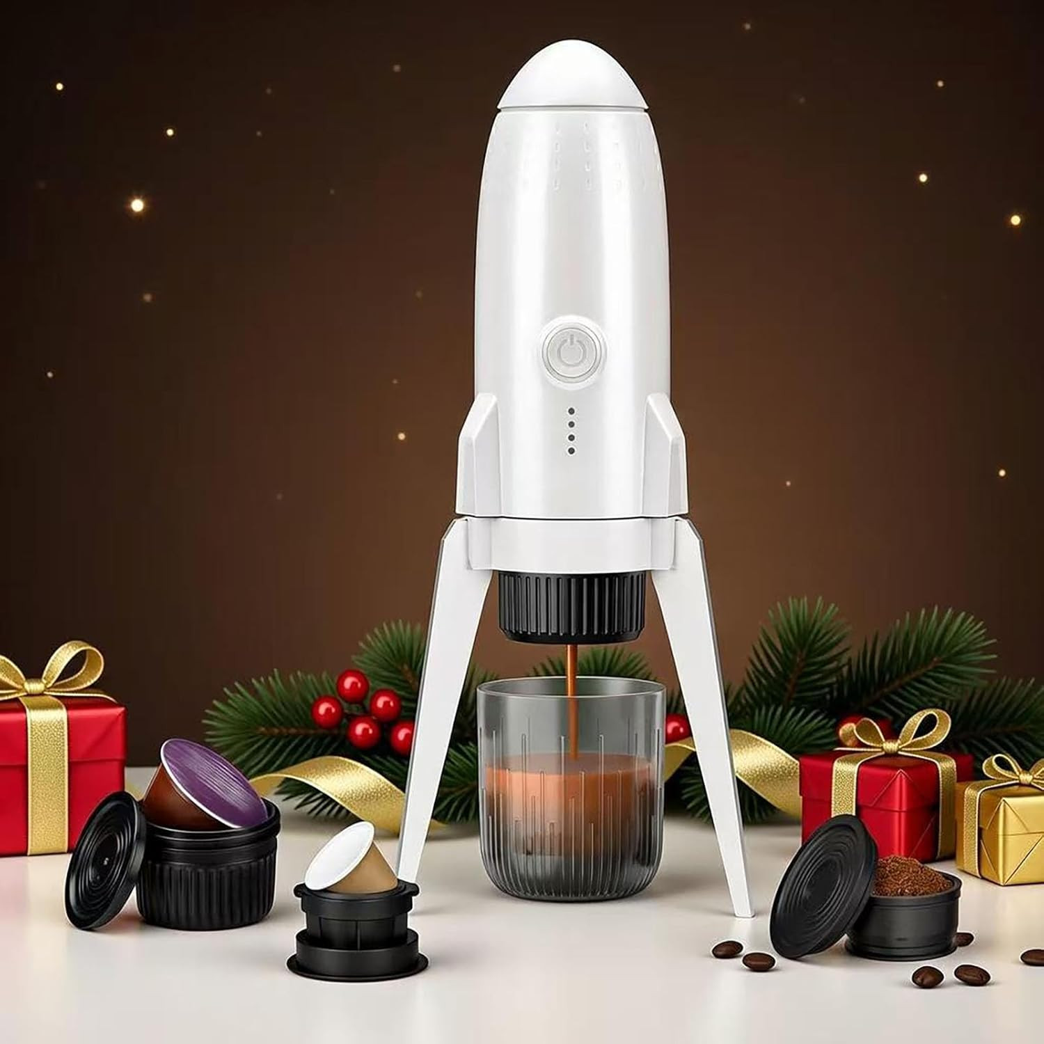 Mini Macchina Caffè Espresso 3-in-1 Automatica USB-C Autoriscaldante