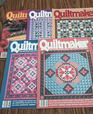 LOT OF 5 QUILTMAKER VINTAGE MAGAZINES all with full-size patterns