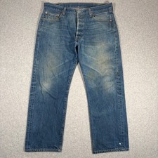 Vintage Levi's 501XX Jeans Men's 38x32 Fits 37x28 Blue Button Fly Original Fit