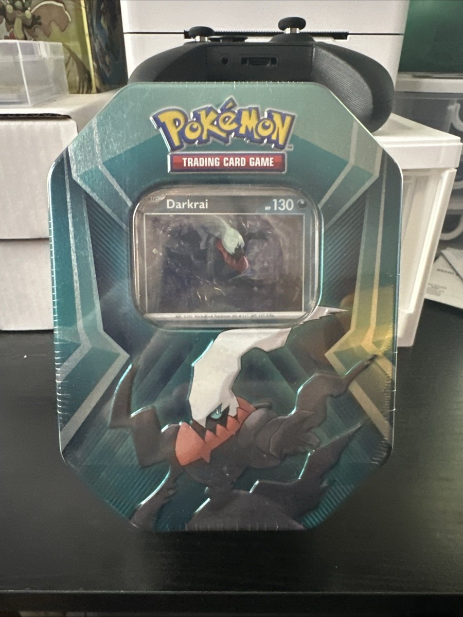 Pokemon TCG Darkrai Triple Whammy Collector's Tin SEALED 3 Packs + 3 Foil  Card