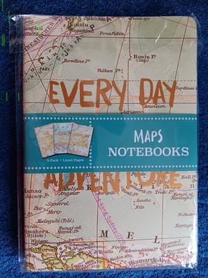 NEW 3 MIP 5.5'' x 8.25'' 2016 OCS Lined Paper Journal Notebooks Vtg Maps SC TRIO