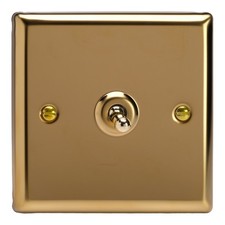 Varilight Classic Victorian Brass Toggle Light Switches 1/2-Way & Intermediates