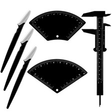 6 Pieces Eyebrow Mapping Tool 2 Pcs Fast Drawing Eyebrow Design Ruler 1 Doubl...