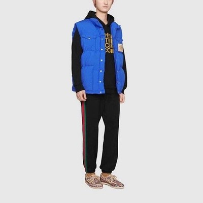 Gucci x The North Face XL Black Stripe Logo Print Sweatpants