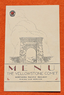 1920s Comet East Railway Train Northern Pacific Railroad Menu Dining Car Service