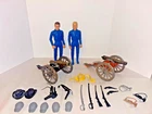 Vtg Marx Gen Custer & Captain Maddox Figures Set with Cannons Johnny West