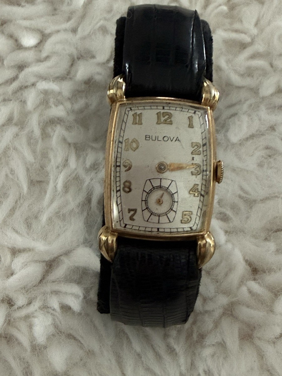 Bulova tank vintage/ ブローバタンク手巻き Vintage Bulova Tank Watch 1949 Manual Wind Art Deco Sub Seconds | eBay