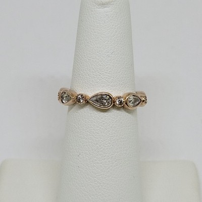 JTV Bella Luce 18k Rotgold Sterlingsilber Ewigkeit Bandring ~ 6