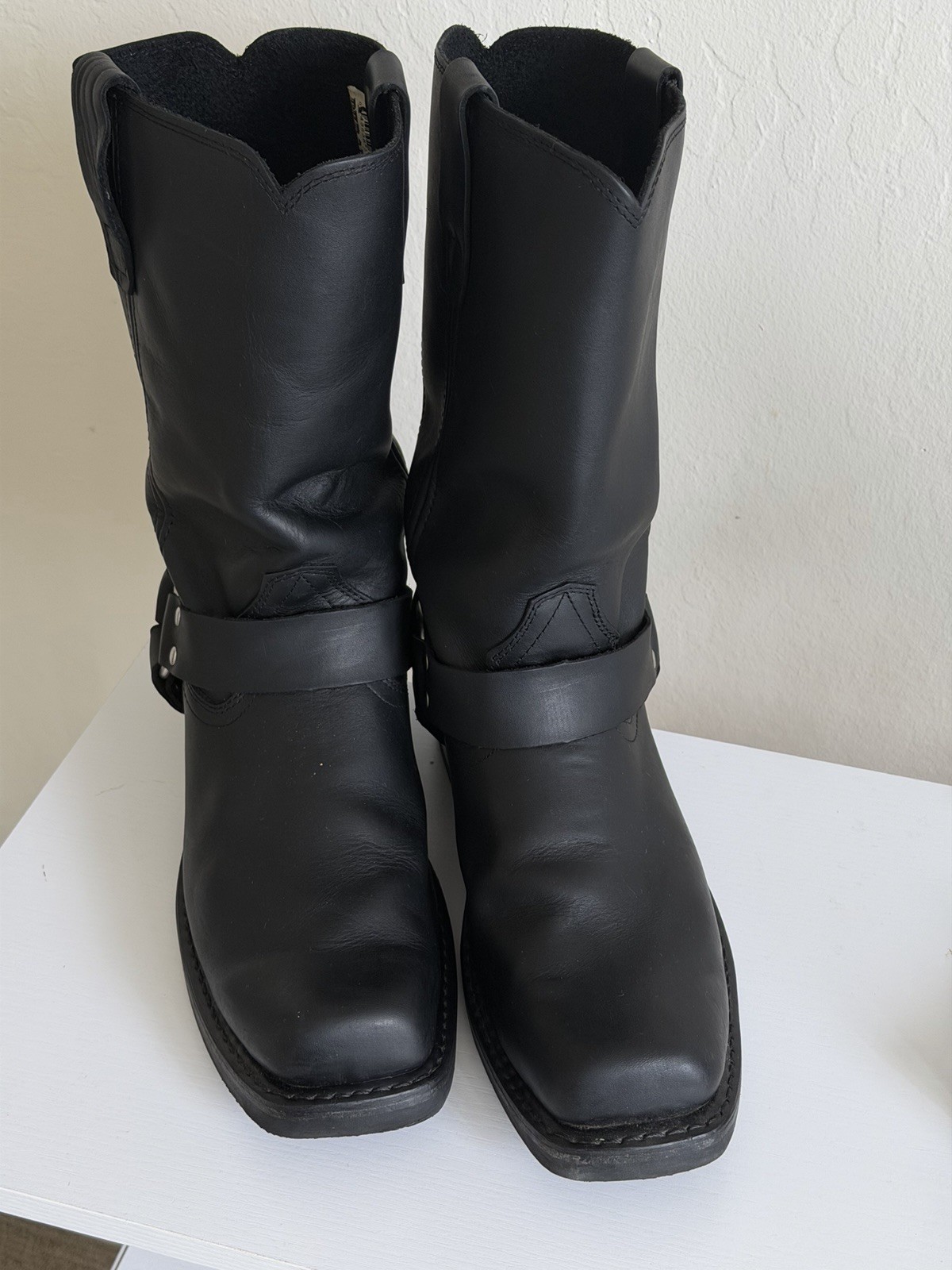 DURANGO Black Square Toe Engineering Harness Boot… - image 4