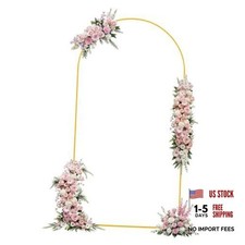 Wedding Arch Backdrop Stand Gold Metal Arch Backdrop Stand for Wedding 7.2FT