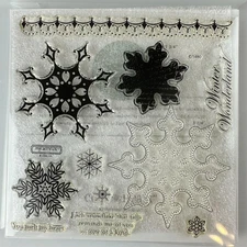 My Acrylix Premium Quality Decorative Stamps D1480 Snowflakes