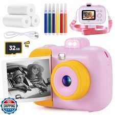 Kids Camera Instant Print for Girls Boys Age 3-12 Kids Toys, 12MP 1080P Kids