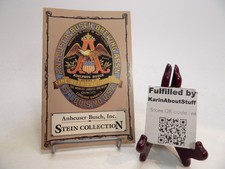 Vintage (1990) Anheuser-Busch Budweiser, First Edition Stein collection book
