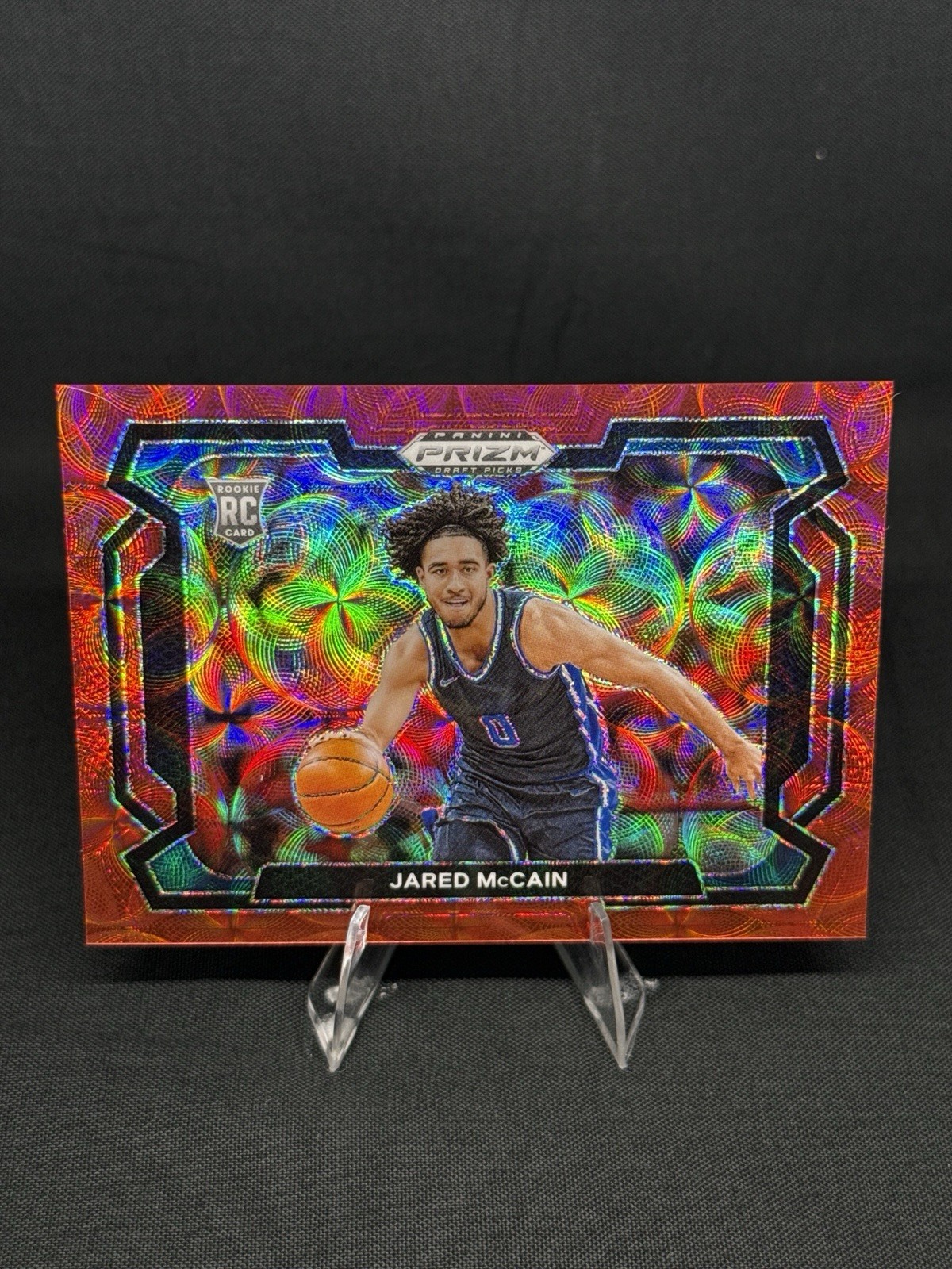 2024 Panini Prizm Draft Picks Jared McCain #35 Variations Red Scope (RC) /88