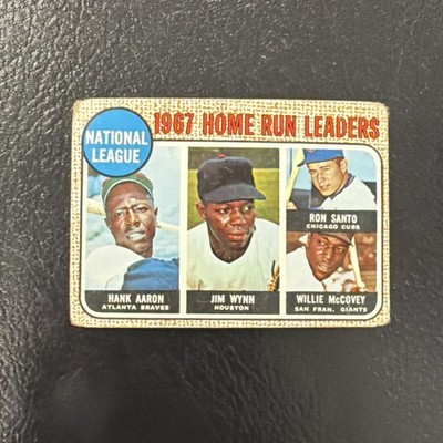 1968 Topps - League Leaders Hank Aaron, Willie McCovey, Ron Santo #5