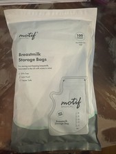 Motif Medical Breast Milk Storage Bags 8oz Single Use Bags 100 count BPA-Free