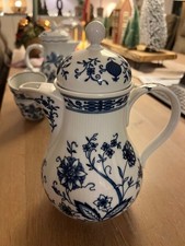 Große Kaffeekanne Seltmann Weiden – Zwiebelmuster – 23 cm – Vintage Porzellan