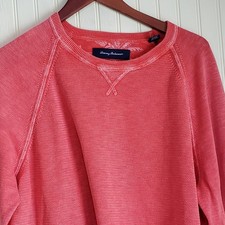 Tommy Bahama Sweater Mens XL Pink 100% Cotton...