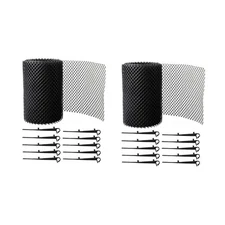 Strainer 2 Set Gutter Guard Mesh Protector Screen Roll Falling Leaf Guard