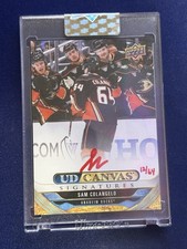 2024-25 Upper Deck Clear Cut #CS-SC Sam Colangelo Canvas Signatures Red Ink #/64