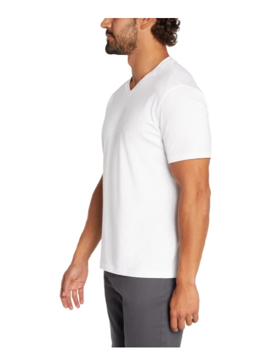 Banana Republic Men's 3 Pack Essential V-Neck T-Shirt 3 Pack White Size M thumbnail 4