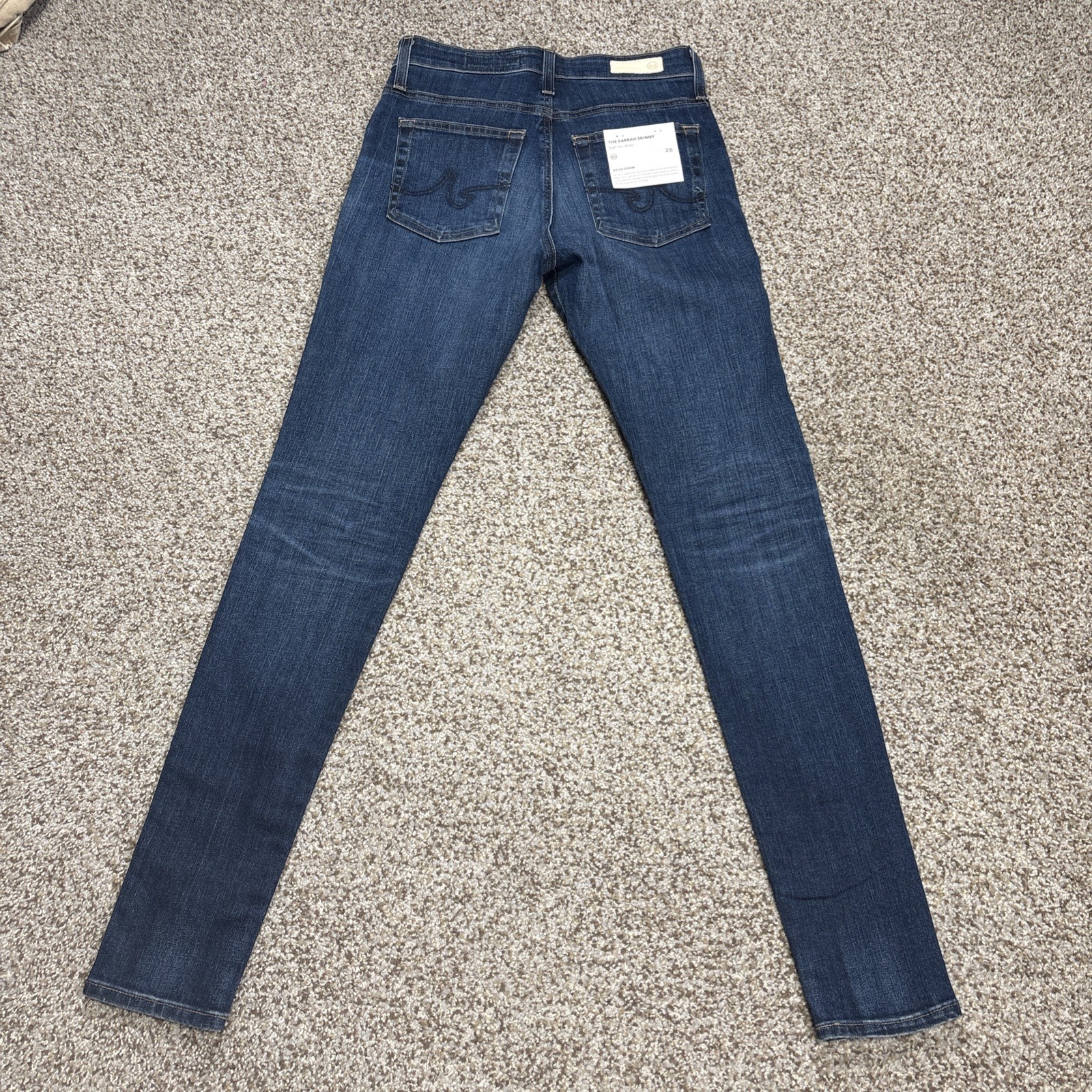 NEW AG Adriano Goldschmied The Farrah High Rise Skinny Jeans 26 X 30 Dark Wash thumbnail 15