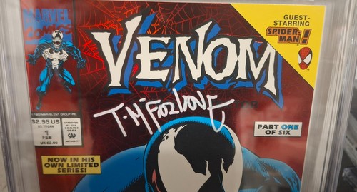 MCFARLANE SIGNED VENOM LETHAL PROTECTOR #1 CGC 9.8 SS - 1993 - White Pages