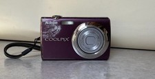 Nikon Coolpix S220 Viola Fotocamera Digitale Non Testata Senza Batteria Vintage