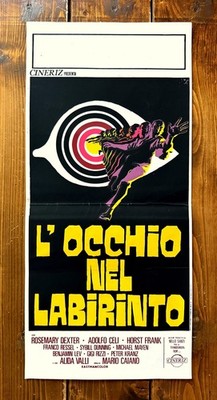 LOCANDINA MANIFESTO POSTER CINEMA L'OCCHIO NEL LABIRINTO THRILLER FILM SYMEONI