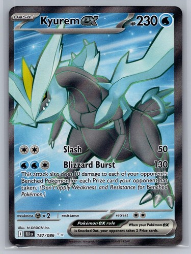 Kyurem ex 157/086 Holo Ultra Rare Black Bolt Pokemon Near Mint