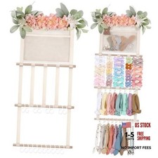 Headband Holder Hair Bows Organizer for Girls - Flower Mesh Hook