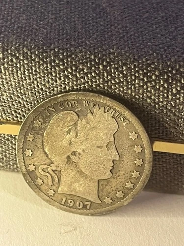 1907 P Barber Quarter Dollar, G