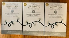 1 Lot of 3 Boxes Wondershop D1 60 Lights Per Box Warm White Faceted LED Sphere