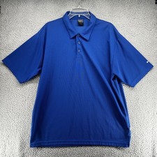 Nike Polo Shirt Mens XL Blue Dri-FIT Golf Performance Short Sleeve Athletic