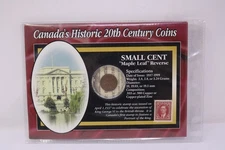 Canada's Historic 20th Century Coins Small Cent Maple Leaf Reverse