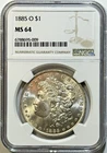 1885-O Morgan Silver Dollar - NGC MS64 - Lustrous Toned New Orleans $1 Coin